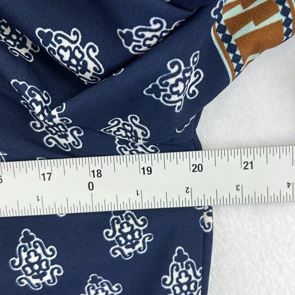 Speed Control Boho Dress Women’s Sz M Navy/Brown/Gold 100% Polyester Like New - Picture 8 of 11